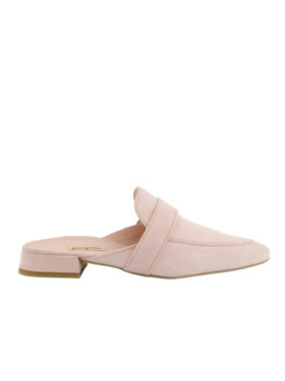 Slip-on mule loafers slides. Rose suede leather Women Us sizes